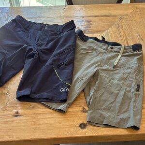 Gore Wear Men's Black Performance Shorts with Tan Shorts Bundle